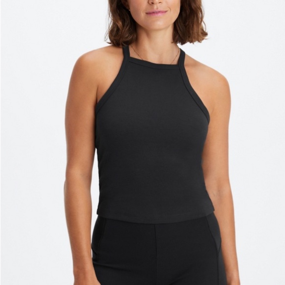 Black Racerback Tank Top Fabletics ‘Live-in halter tank top’ basic